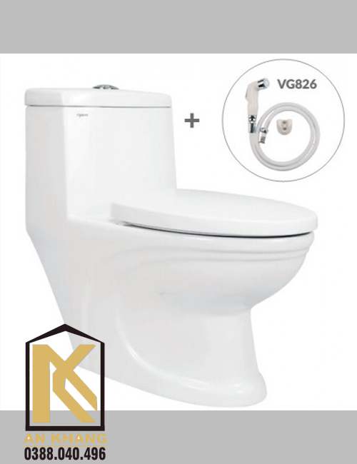Bồn cầu 1 khối Viglacera V39M (Tặng xịt VG826)